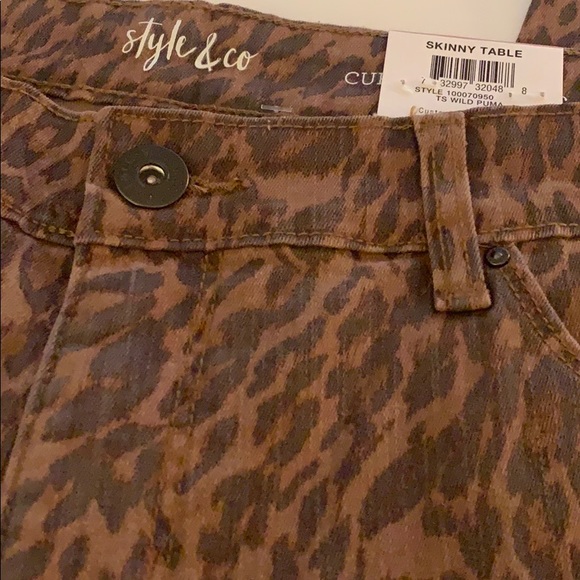 Curvy-Fit Skinny Printed Jeans Wild Puma Print - Picture 6 of 8